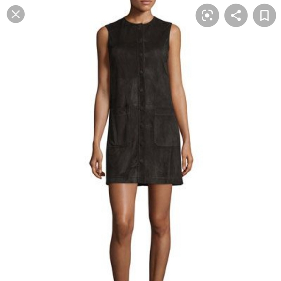 Helmut lang button suede mini dress - Picture 4 of 4
